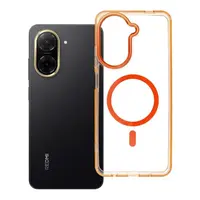 Zadní kryt Case FRAME CLEAR HYBRID MAG COVER compatible with MagSafe pro Xiaomi Redmi A5, oranžová