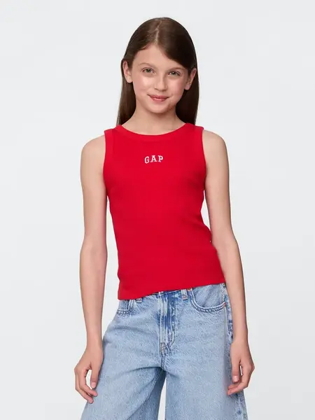 GAP Children's ribbed tank top with logo - Girls