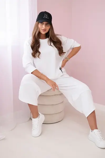 Włoski Bavlnená mikina nohavice set