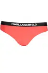 KARL LAGERFELD BEACHWEAR SWIMSUIT SIDE BOTTOM WOMAN RED