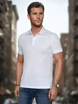 Biele pánske polo tričko s nášivkou