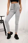Sweatpants with waist tie gray