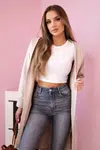 Oversize beige cape with hood