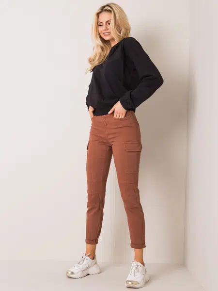 Pants-D60027T62072-brown