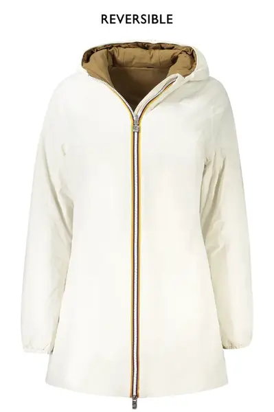 Obojstranná biela dámska bunda K-WAY