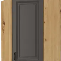Horní rohová skříňka Stilo 60x60 GN-90 1F (45°) Barva korpusu: Dub artisan, Barva dvířek: Grafit