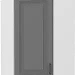 Horní rohová skříňka Stilo 60x60 GN-90 1F (45°) Barva korpusu: Bílá, Barva dvířek: Dust Grey