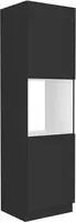 Vysoká skříňka pro vestavnou troubu Siena 60 DP-210 2F Barva korpusu: Černá, Barva dvířek: Černá