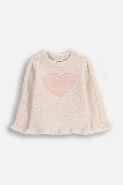 Kojenecký svetr Coccodrillo zlatá barva, HAPPY PUPPY GIRL NEWBORN