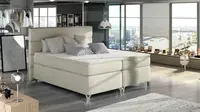 Boxspring Amadeo Rozměr: 160 x 200 cm, látka: Dora 21, Varianta: Bez LED osvětlení