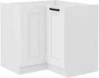Spodní rohová skříňka Luna 90x90 DN 2F BB Barva korpusu: Bílá, Barva dvířek: Bílá