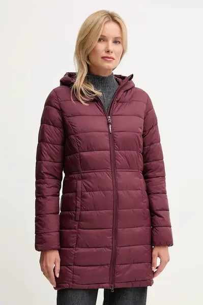 Bunda Pepe Jeans vínová barva, přechodná, PL4024372