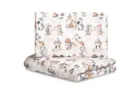 SENSILLO Mušelínové povlečení do postýlky 135x100, Dráček modrý, jeans