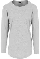 Extended T-shirt with long sleeves grey