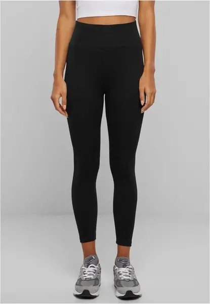 Women's high-waisted jersey leggings black