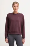 Mikina na jógu Hummel dámská, vínová barva, hladká, 230489