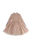 Kojenecké šaty s vlnou Donsje Lotus Dress oranžová barva, mini, 4043900