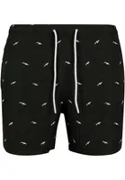 Men's swimwear with embroidery shark/black/white