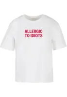 Women's T-shirt Allergic To Idiots white