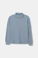 Dětské bavlněné tričko s dlouhým rukávem United Colors of Benetton modrá barva, 3089C300Z