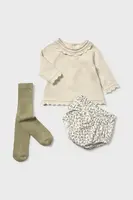 Kojenecká sada Mayoral Newborn 3-pack zelená barva, 2256