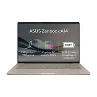 ASUS Zenbook A14  UX3407QA-OLED305W Notebook, SD-X1-26-100, 14", WUXGA, 32GB, 1TB SSD, Adreno, W11H, Brown, 2R