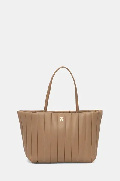 Kabelka Tommy Hilfiger béžová barva, AW0AW17670