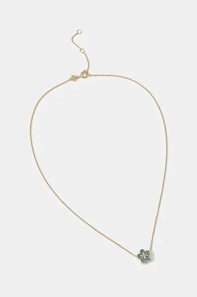 Pozlacený náhrdelník Tory Burch Kira Flower Pendant 158996.702