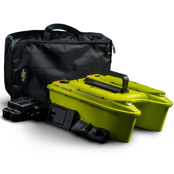 Ridgemonkey zavážecí loďka hunter 750 bait boat hi-viz echo edition