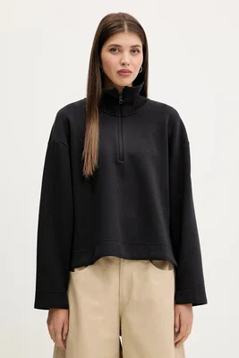 Mikina adidas ALL SZN dámská, černá barva, hladká, JM1659
