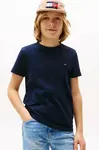 Dětské bavlněné tričko Tommy Hilfiger tmavomodrá barva, KB0KB06879
