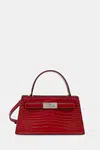 Kožená kabelka Tory Burch Lee Radziwill červená barva, 169568-600