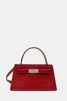 Kožená kabelka Tory Burch Lee Radziwill červená barva, 169568-600