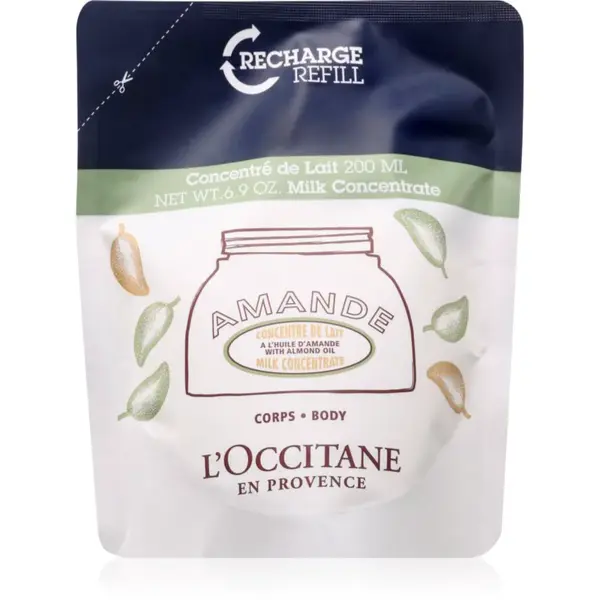 L’Occitane Almond Milk Concentrate zpevňující tělový krém náhradní náplň 200 ml