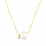 JwL Luxury Pearls Jemný náhrdelník s bílou perlou a třpytivým zirkonem JL0860