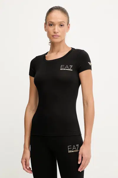 Tričko EA7 Emporio Armani dámský, černá barva
