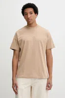 Bavlněné tričko adidas All SZN pánské, béžová barva, JX5083