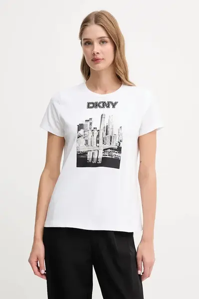 Tričko Dkny dámské, bílá barva, P52HOWNA