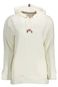 Bílá dámská mikina s kapucí