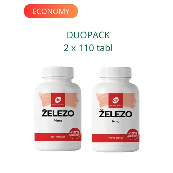 DR. FLEMING Železo 14mg +10% gratis 2x110ks DUOPACK