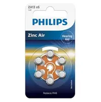 PHILIPS ZA13B6A/00 baterie do naslouchadla 6 kusů, poškozený obal