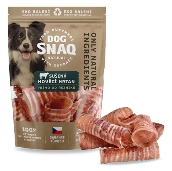 DOG SNAQ Hovězí hrtan sušený, Hmotnost balení: 100 g