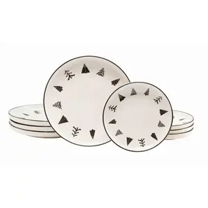 Creatable JÍDELNÍ SOUPRAVA Nordic Christmas Black 8dílné