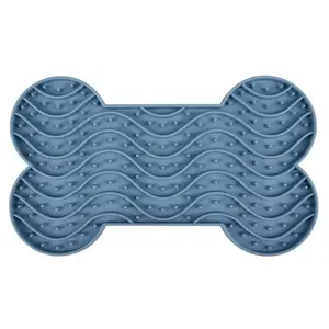 FLAMINGO Lízací podložka pro psy modrá M 1 kus