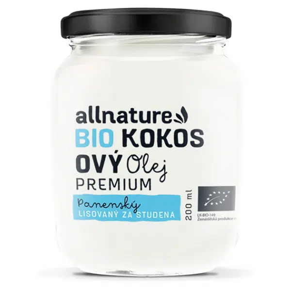 ALLNATURE Kokosový olej panenský BIO 200 ml