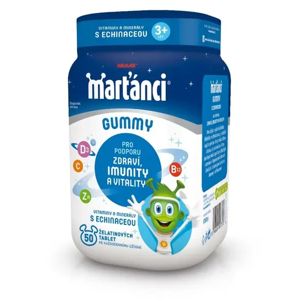 WALMARK Marťánci gummy echinacea 20 mg 50 želatinových tablet