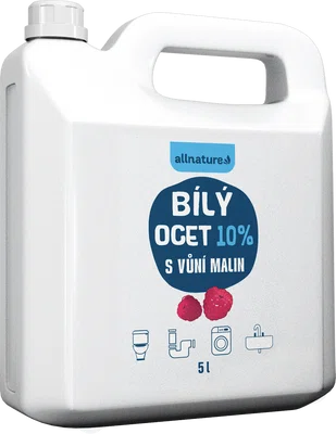ALLNATURE Bílý ocet 10 % s vůní malin 5 l