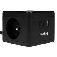 Prodlužovací kabel HUSLOG Smart Black 1,4m