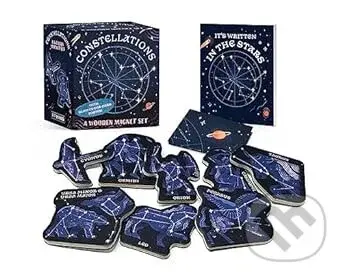 Constellations - a Wooden Magnet Set: With Fold Out Glow-in-the Dark Poster!