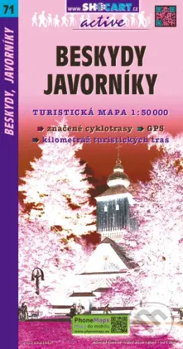 Beskydy, Javorníky 1:50 000 (Turistická mapa 71)